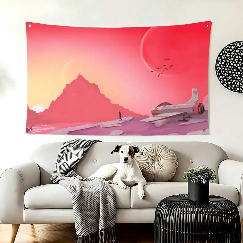 Galaxy Game N-No Mans Sky Flags  For Living Room Home Dorm Decor Wall Outdoor Camping Party Banner Gifts