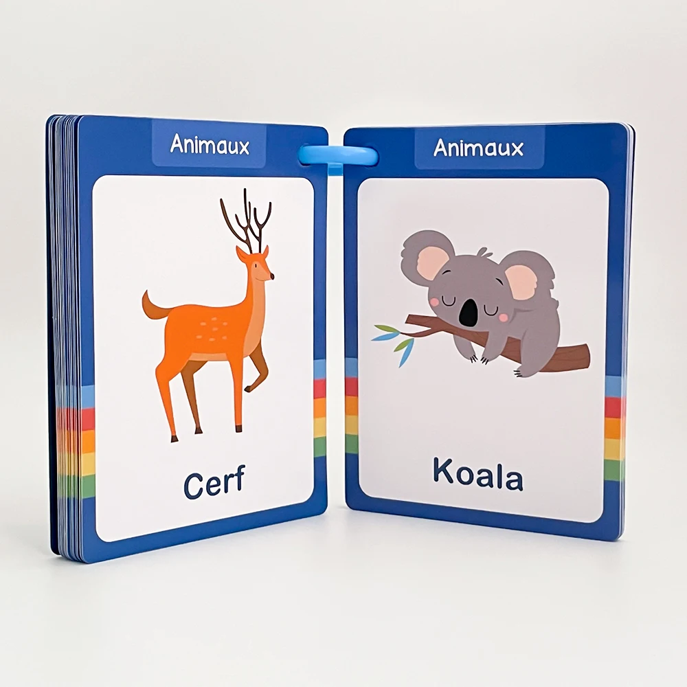 Food / Animals / Fruits / Body Parts French Words Learning Cards for Kids Early Language Skill Classroom Activities Memory Games image 5