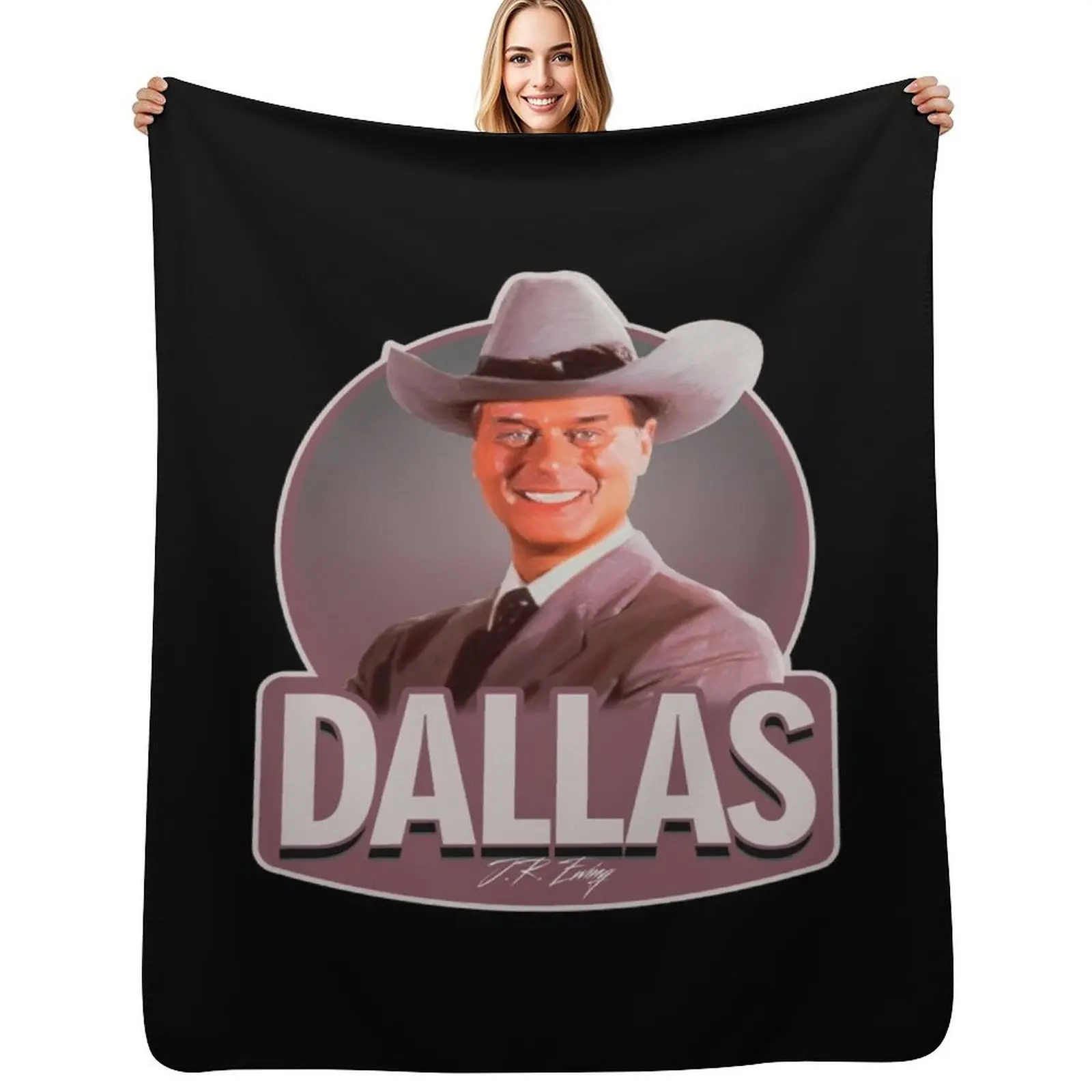 

Dallas JR Ewing Throw Blanket Weighted Softest Single For Decorative Sofa Blankets