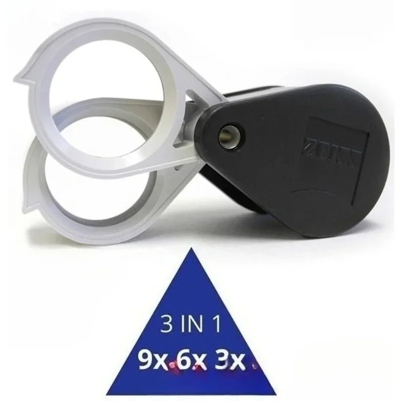 D36 3X/6X/9X مجوهرات اللعب الثقافي تحديد العملة عدسة مكبرة محمولة