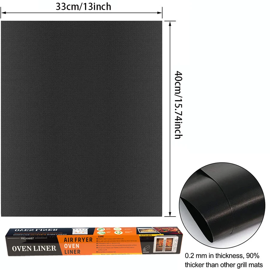 New BBQ Mat Baking Cooking Baking Mat Oven Reusable Non-stick Teflon Protective Mat Suitable for Heat Resistant Grill Mat