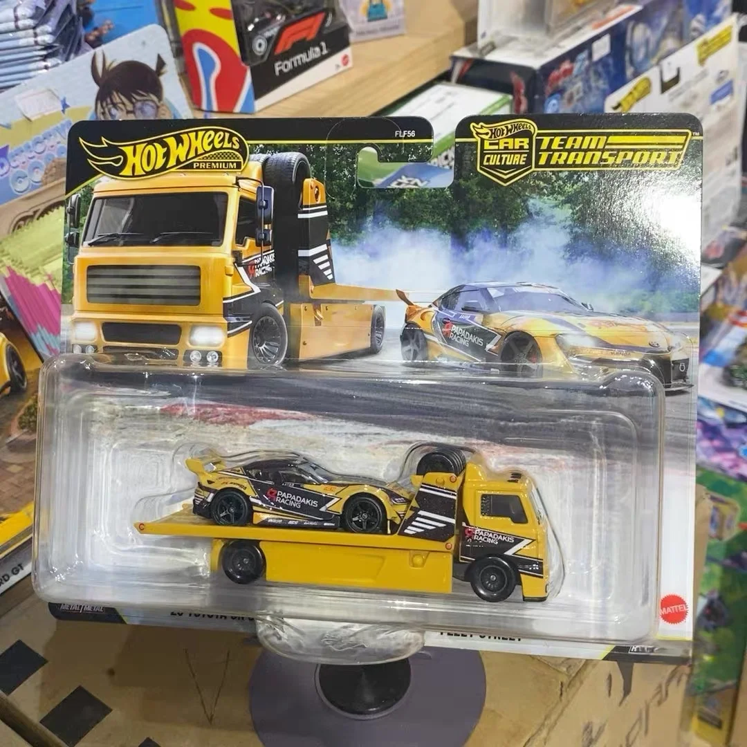 سلسلة نقل فريق العجلات الساخنة 1/64 نموذج سيارة مصنوع من خليط معدني - هدايا لعبة فورد شيفروليه إمبالا تويوتا سوبرا القابلة للجمع