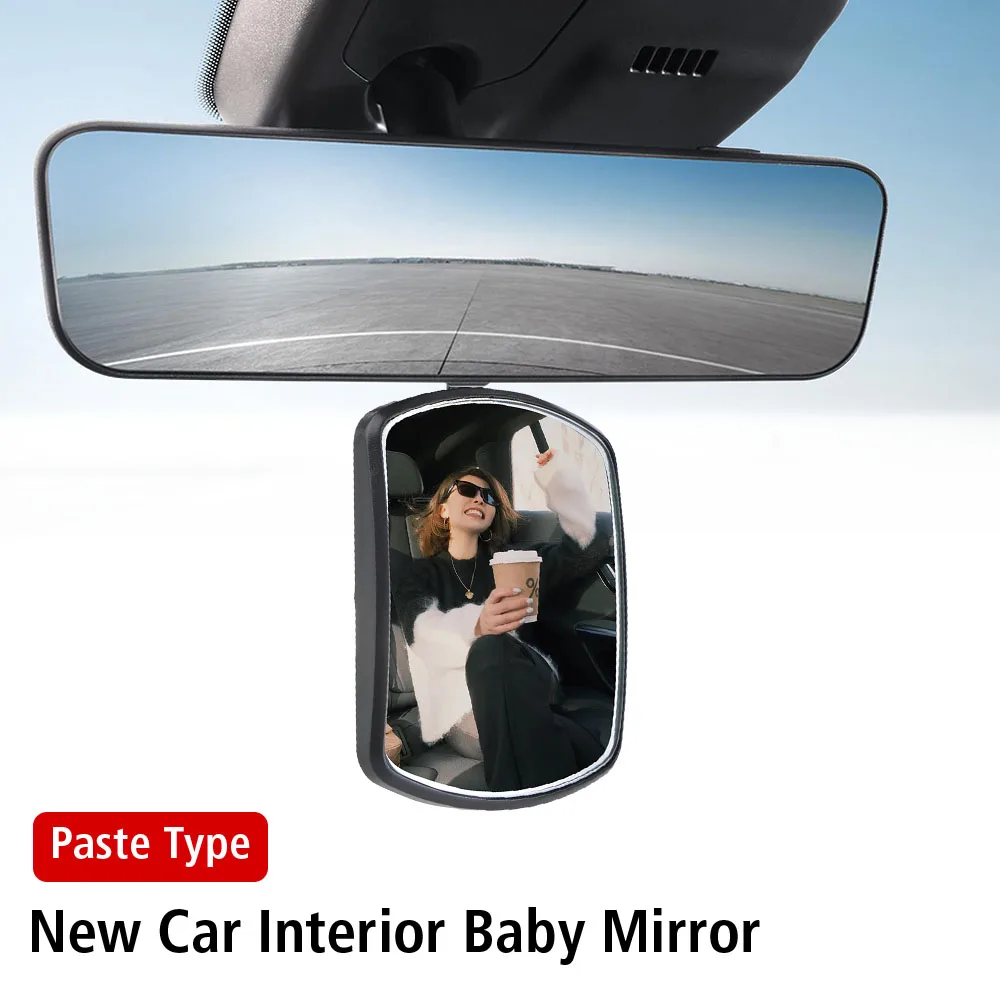 Car Baby Mirrors Adjustable 1pc Kid Safety Rear View Monitor Reversing Assist Kit Convex Lens Blind Spot Mirror Paste Type