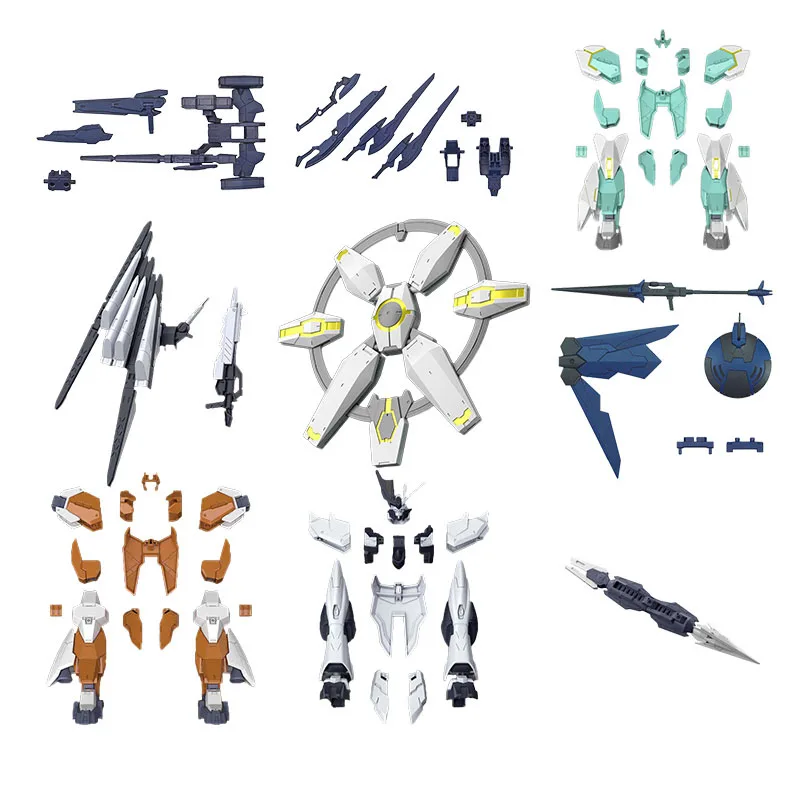 Bandai-figuras de acción de Anime, Gundam, Mercuone, Saturnix, Nepteight, Weetwo, kit de accesorios de armas, juguetes de montaje para niños, colección de robots