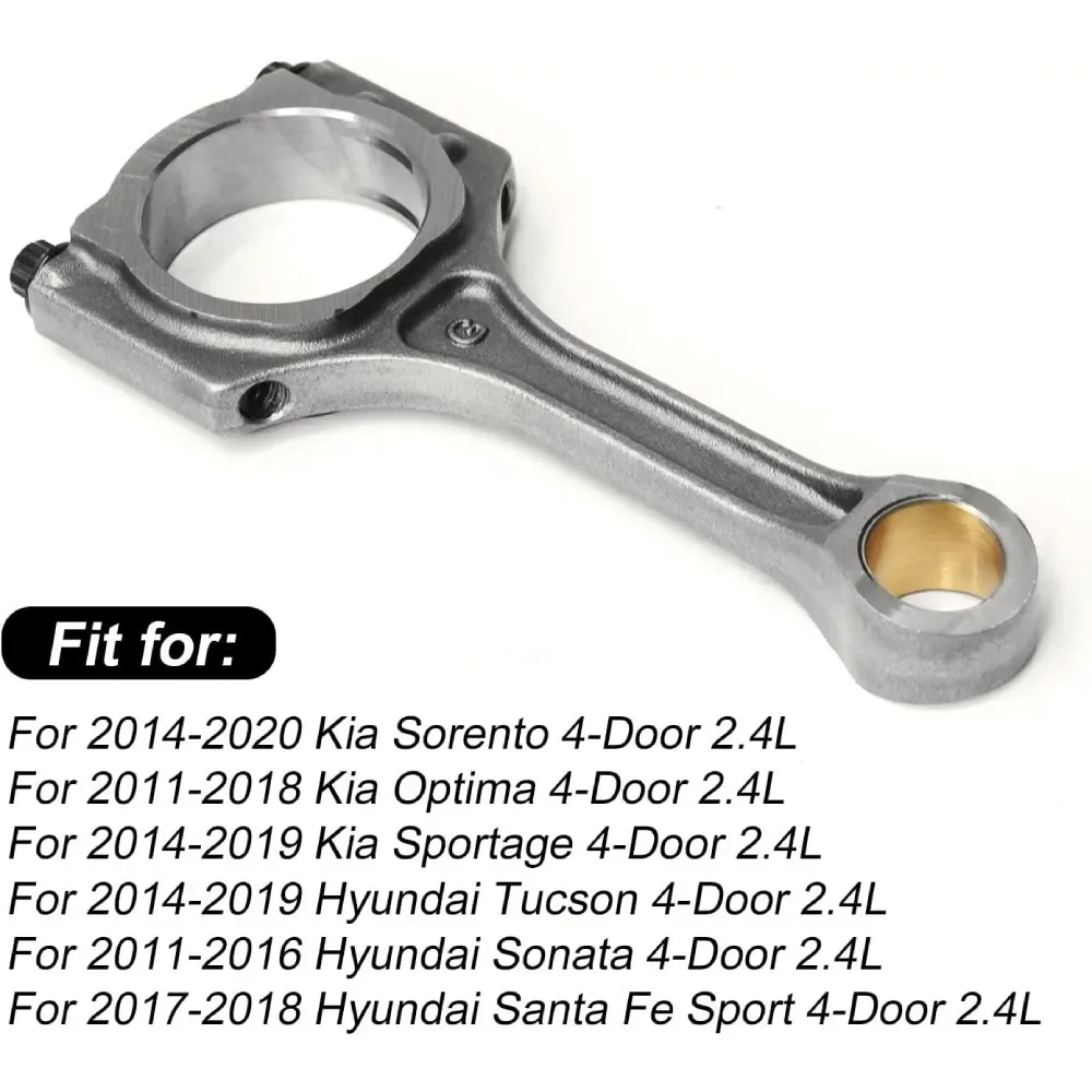 23510-2G500, 23510-2G540 4PCS Connecting Rod for 2014-2020 Kia Sorento 4-Door 2.4L  for 2011-2016 Hyundai Sonata 4-Door 2.4L