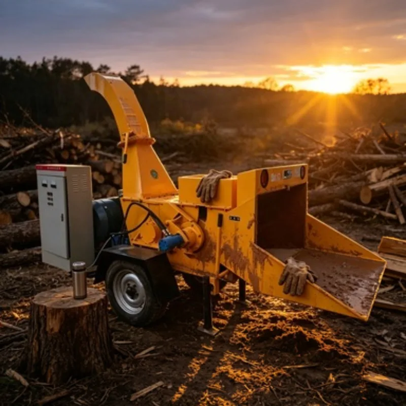 

Hot Sale 50 hp Self Powered Diesel Wood Chipper Machine Hydraulic Feeding Mobile Wood Chipper Shredder
