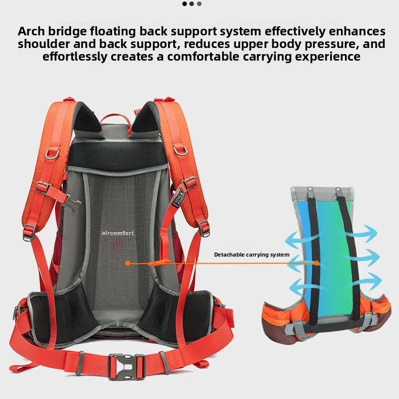 

Nylon Waterproof Large Capacity Travel Backpack - Fashion Outdoor Sports Bag for Cycling & Hiking