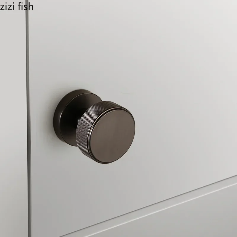 Aluminum Carved Invisible Door Locks Metal Single-sided Lock Dark Door Handle Bathroom Silent Lock Anti Theft Safety Locks