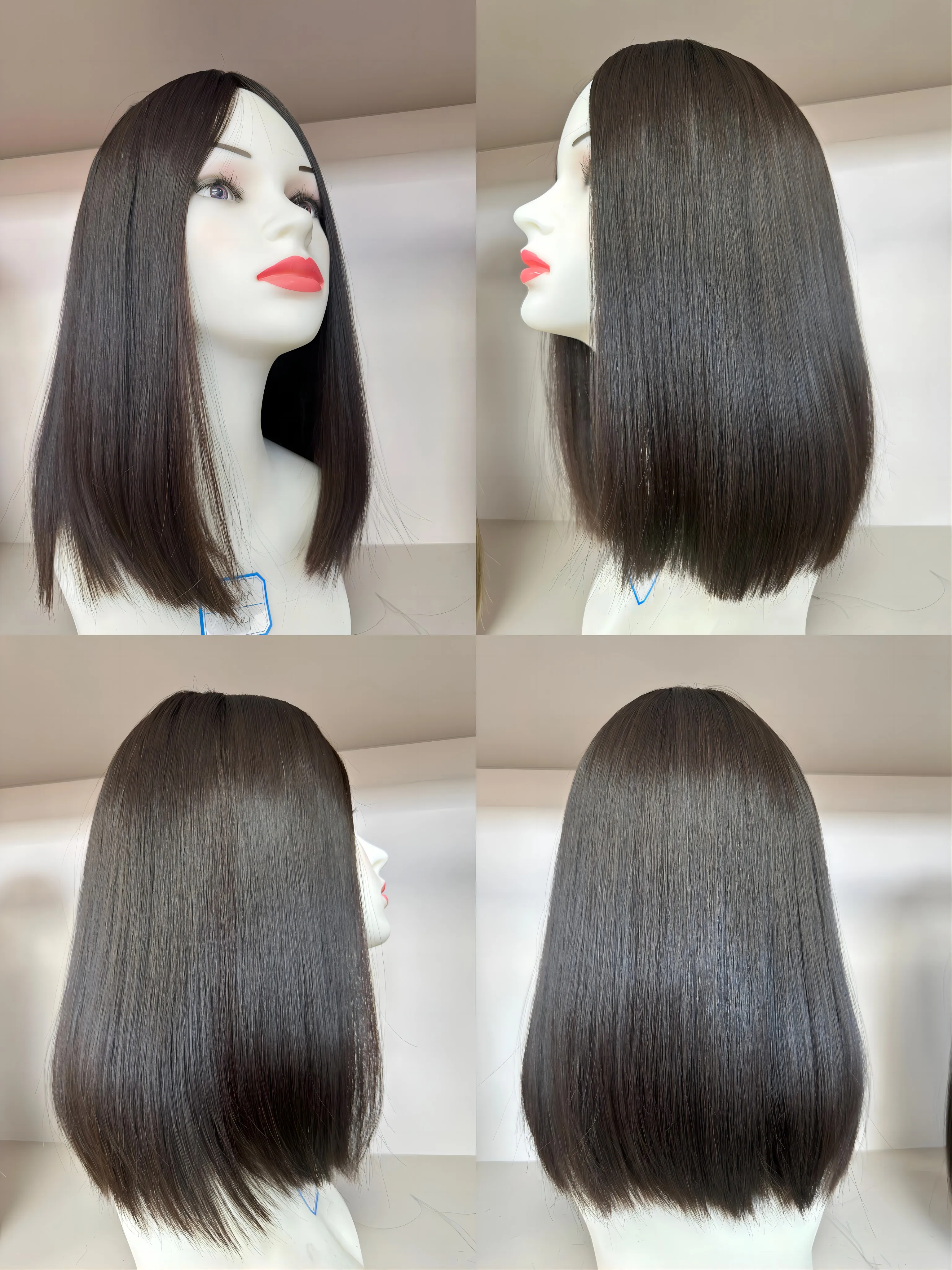 

Kosher Wigs European hair Straight Natural Color TsingTaowigs Human Hair Jewish Wig Lace Top For Women Free Shipping