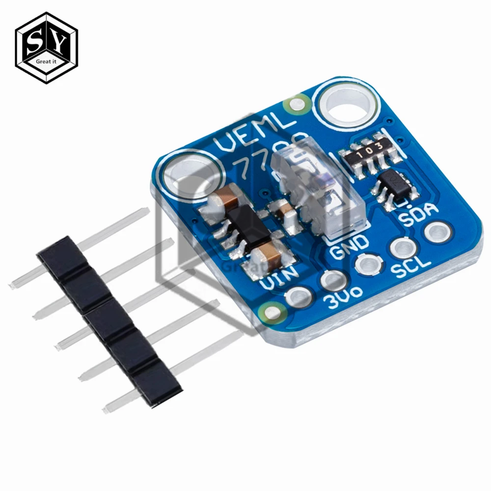 Módulo Sensor de luz ambiental VEML7700, placa Sensor de medición de luz Lux de 120k, interfaz I2C IIC de 3,3 V y 5V para Arduino Raspberry Pi