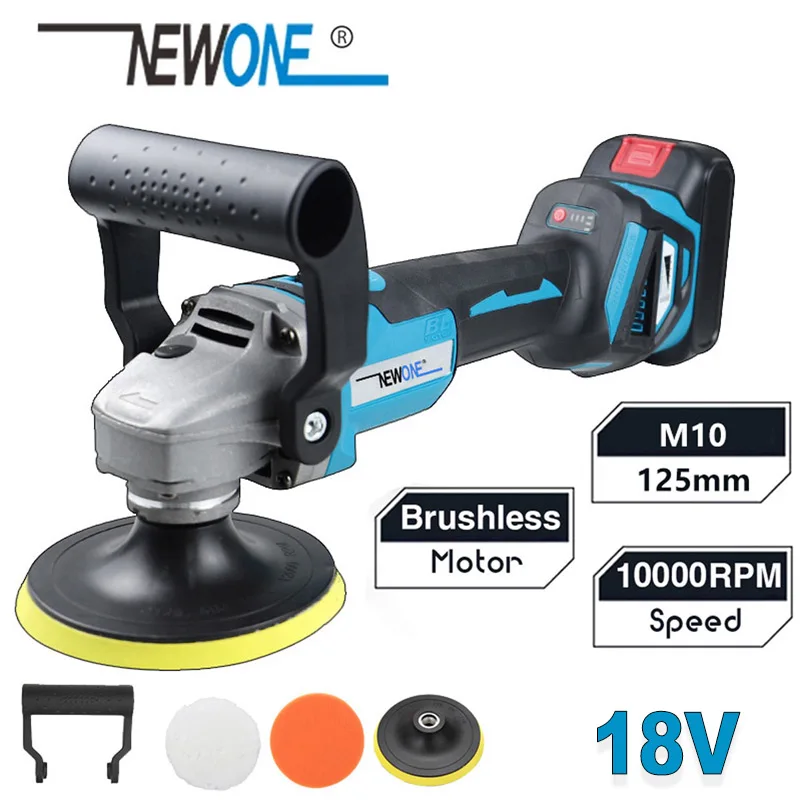 

NEWONE Brushless Polisher M10 125mm Polishing machine power tools For 18V Makita Battery Automotive Polisher Electric Tool