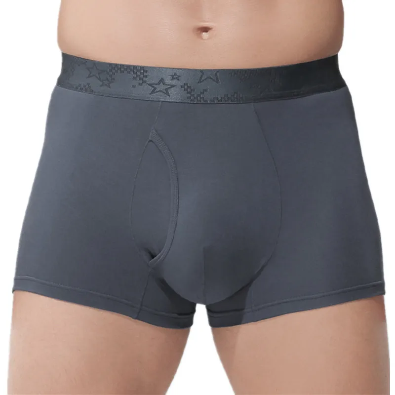 Men\'s Boxers Shorts Modal Underwear Man Panties Solid Breathable Bullet Separation JJ Penis Pouch Underpants Male Trunks Cueca