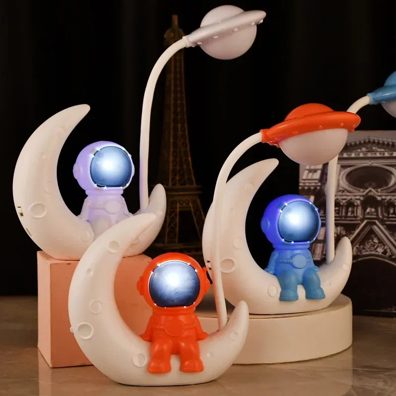 Novelty Lamp Rechargeable LED Night Light Moon USB Desk Lamp For Home Study Bedroom Room Decoration LED Table Reading Lamp Gift