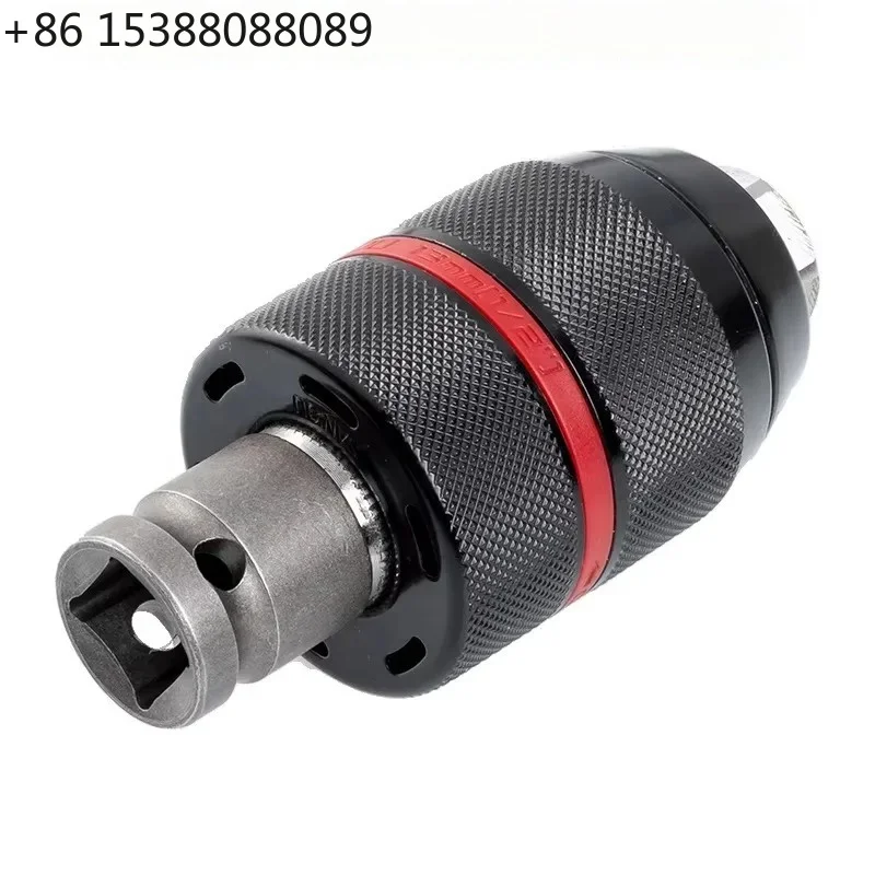 13Mm Keyless Chuck for Impact Wrench Li-on Power Tool Parts with Adapter Locking System 1/2 '-20 UNF Wrench Converter(1pcs)