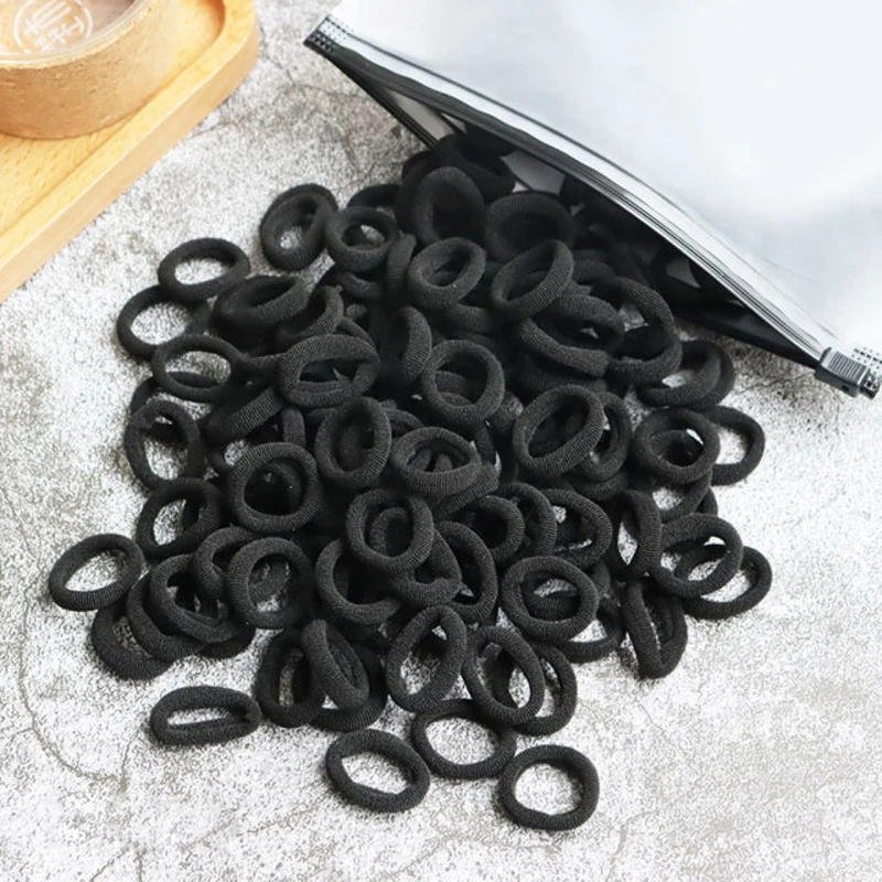 50/100 Stück Kinder elastische Haarbänder Mädchen Gum Scrunchie Gummiband für Kinder Nylon Haargummis Stirnband Baby Haarschmuck – Detail 4