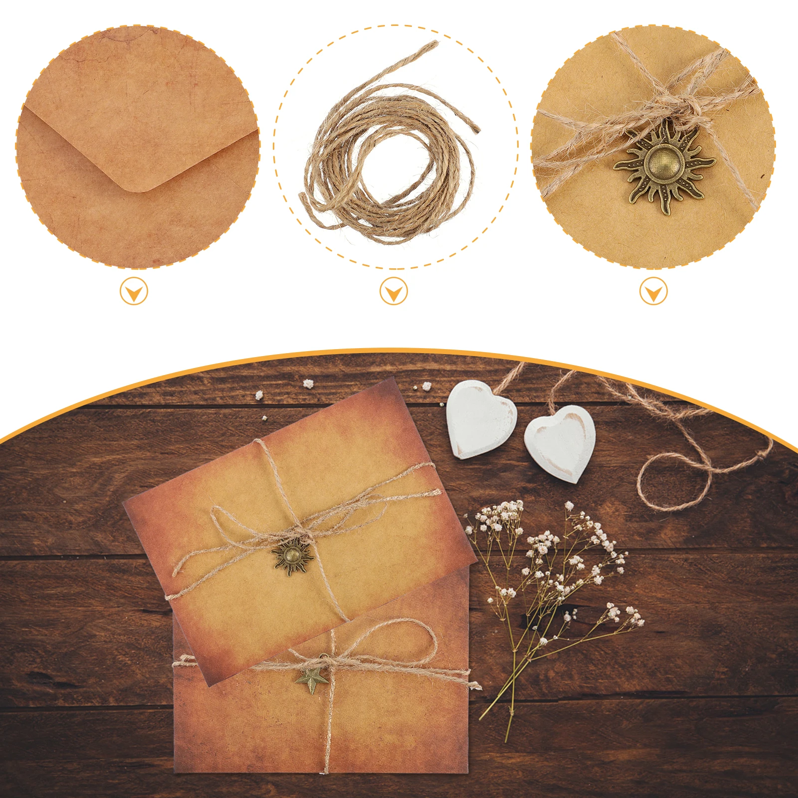 

5Set Vintage Paper and Envelope Kraft Paper Letter Writing Set Retro Stationery for Personal Letters Invitations