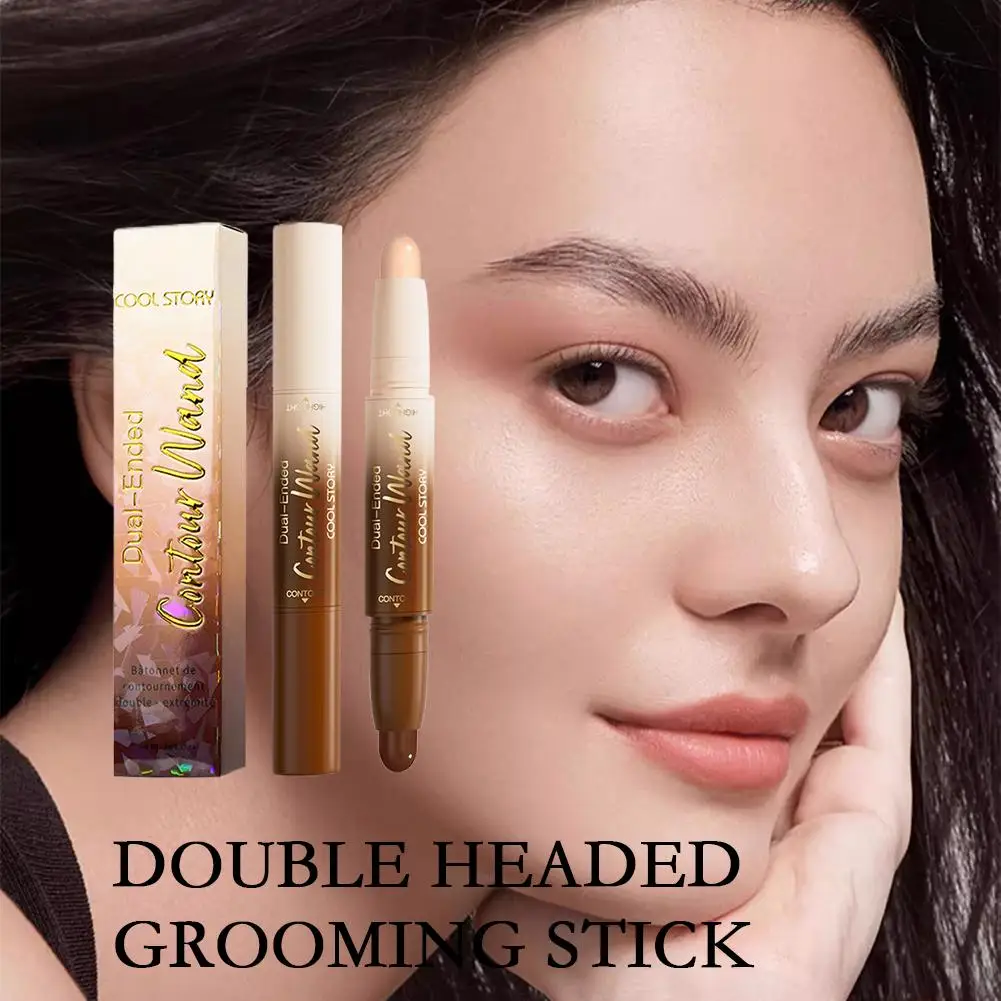 2-in-1 Crème Concealer Stick Gezicht Lichaamsmake-up Waterdicht geen overdracht Neuscontour Bronzer Sticks Gezicht Markeerstift Make-up Pen