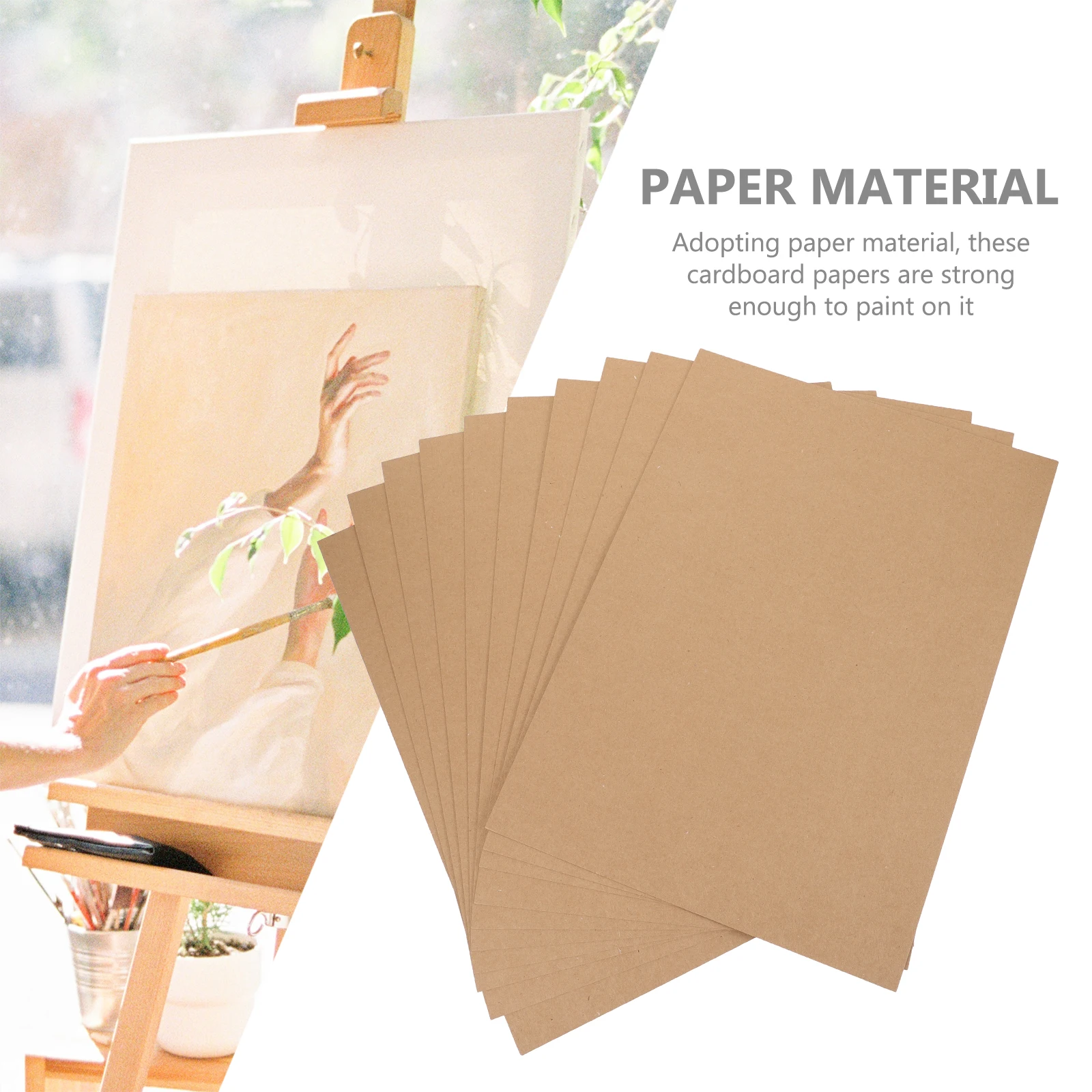 

10pcs Kraft Paper Sheets for Drawing Painting Marker Art Student Wrapping Chocolate Thick Cardstock Paperboard Acid-Free