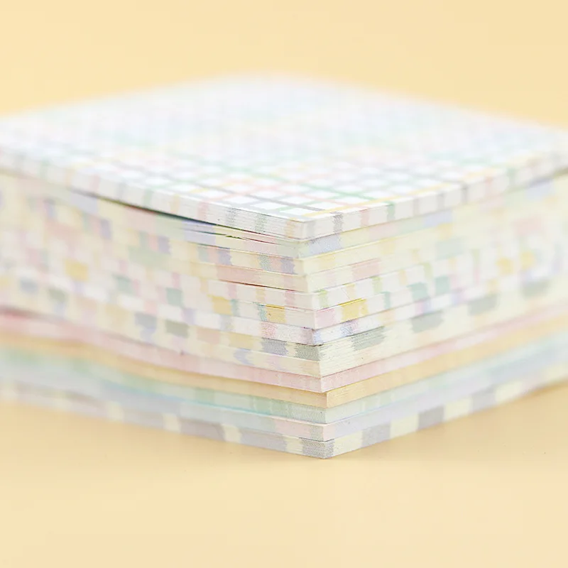 Checker Style Note Book Wooden Lattice Texture Simple Convenience Note Note paper Diy Book Small Fresh Student Office Supplies