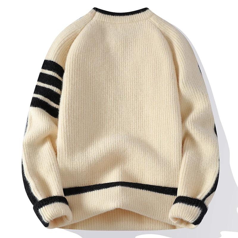 Men's High Quality Business Knit Sweaters Male Slim Fit O-Neck Knitted Pullover Man Fashion Business Sweater