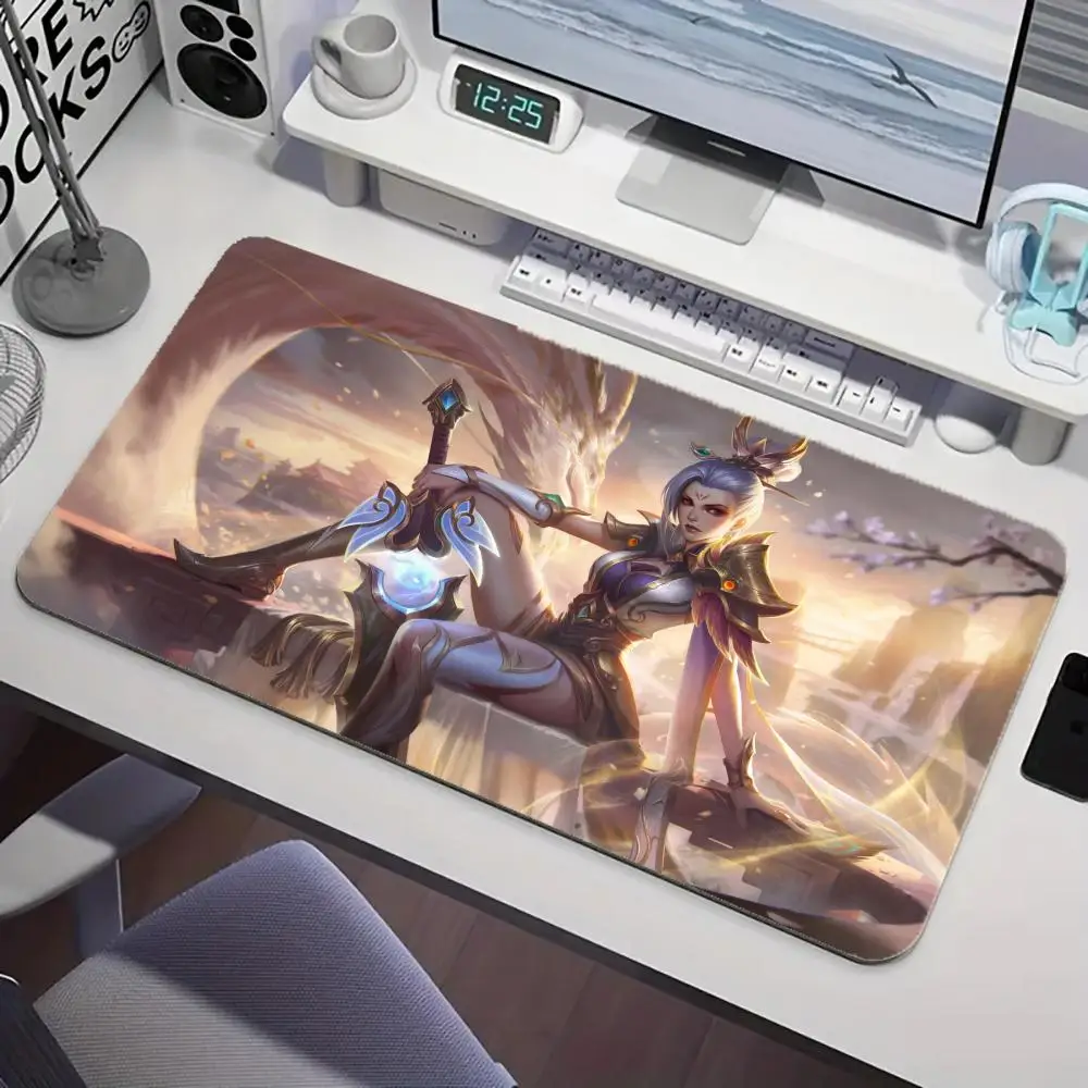 Mouse Pad PC 900x400mm Colorful Graffiti Desktop Mouse Mat League of Legends Mousepad Laptop Arcane Anime Girl Keyboard Mat