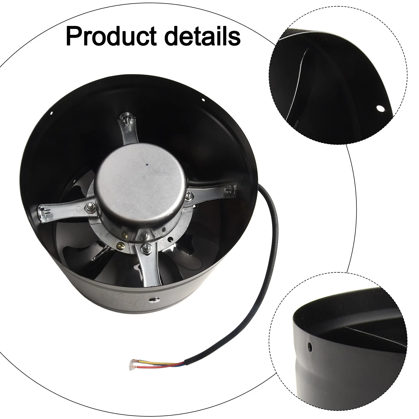 

Вытяжной вентилятор 200 мм с 7 усиленными лопастями для эффективного извлечения дыма и тихой производительности в канальных системх