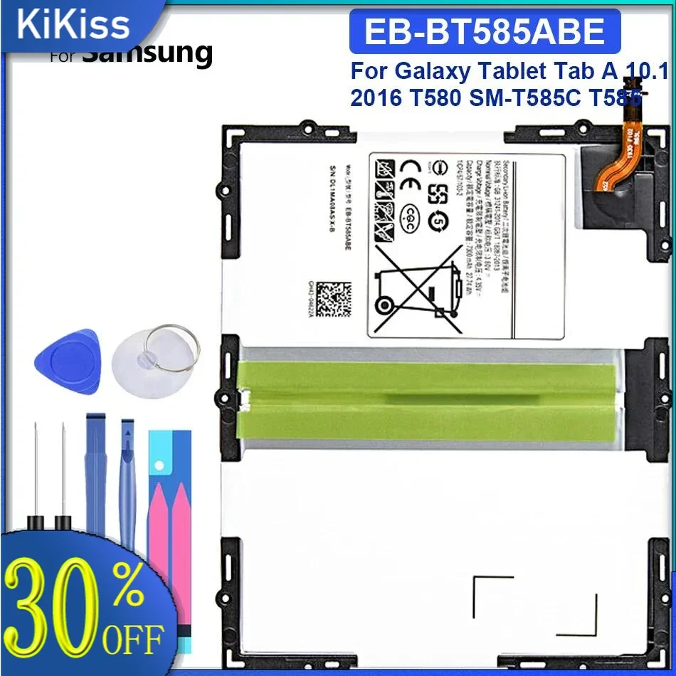 

Литий-полимерный аккумулятор для Samsung Galaxy Tablet, Tab A 10,1 2016, T580, Φ, T585, T580N, SM-T585C, 7300 мАч