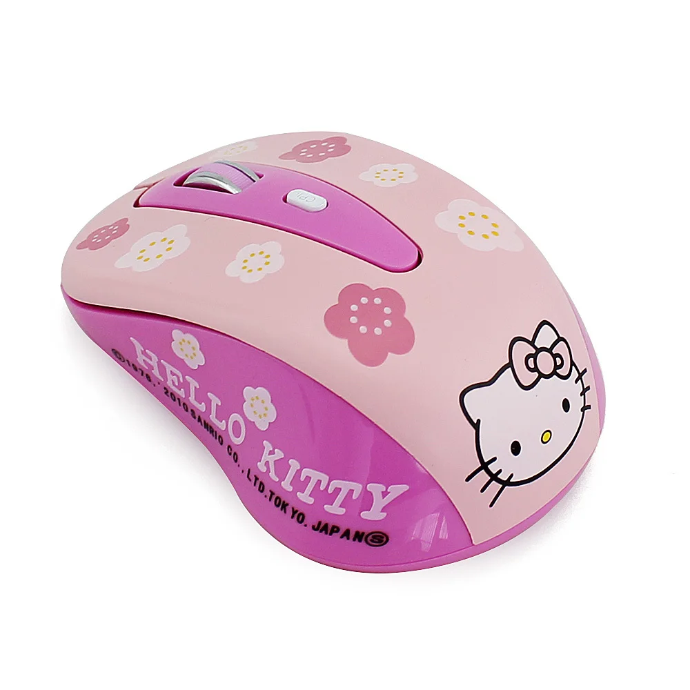 Mute KT Cat Wireless Mouse Girl Gifts Cute Pink Mouse Extra Long Battery Office Gaming