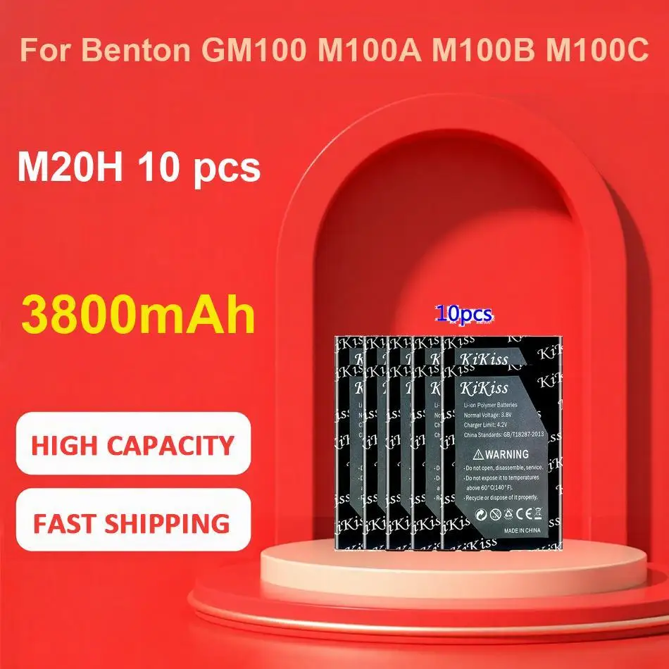 

M20H 10 pcs Battery For Benton GM100 M100A M100B M100C
