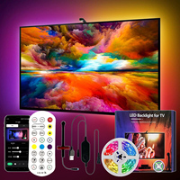 Ambilight Tv Kit 5V Usb 5M 3.8M App Control Tv Backlight With Color Picking Sensor Rgbic Smart Led Strip For Tv Sync Gaming Room