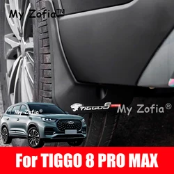For CHERY TIGGO 8 Pro Max 2023 2024 2025 Car Mudguards Plastic Fender Cover Flares Splash Guard Cover Auto Mud Flaps Accessori