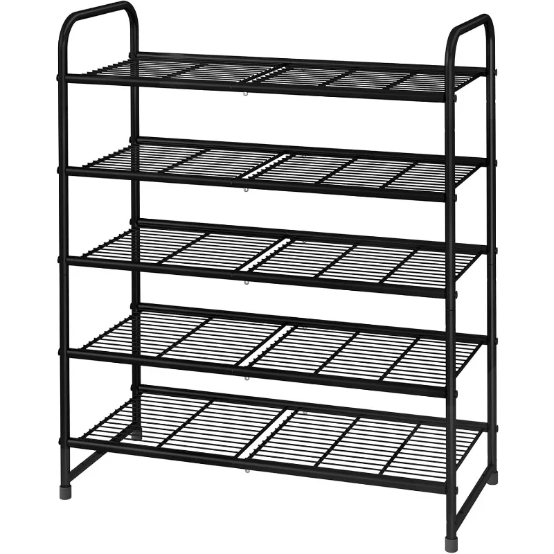 

Stackable Shoe Rack, Expandable & Adjustable Organizer Storage Shelf, Wire Grid