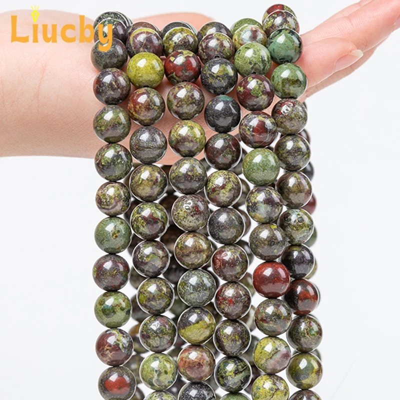 Natürliche Drachenblutsteinperlen für Schmuckherstellung DIY Frau Zubehör Charm Armband Creolen 15" Strang 4/6/8/10/12mm – Detail 5