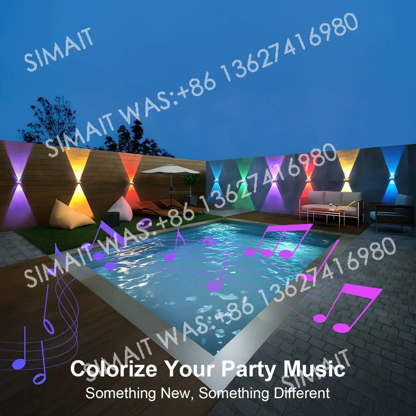 100FT 60 LEDs Luzes externas permanentes Smart RGBIC Eaves LED