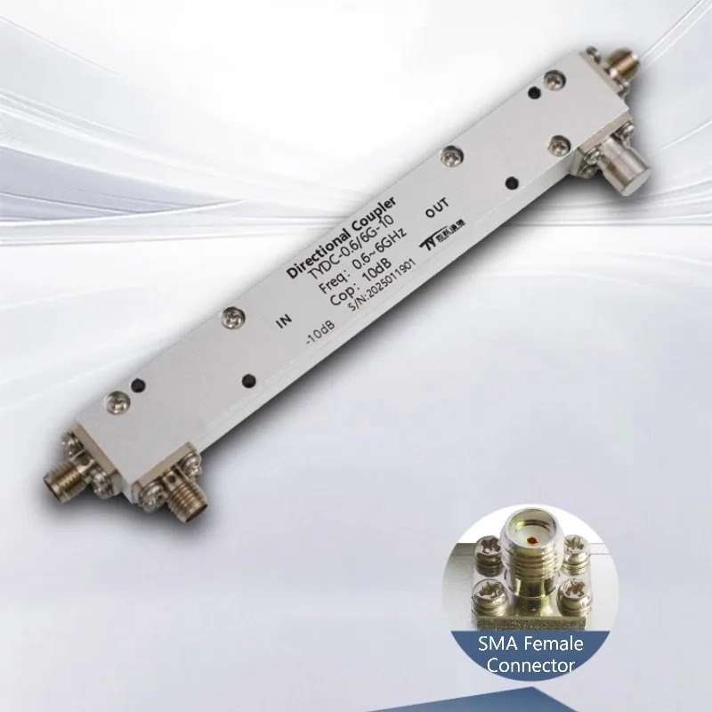 0.5-6GHz RF Coupler SMA Microwave Directional Coupler, RF Signal Test 10/20dB