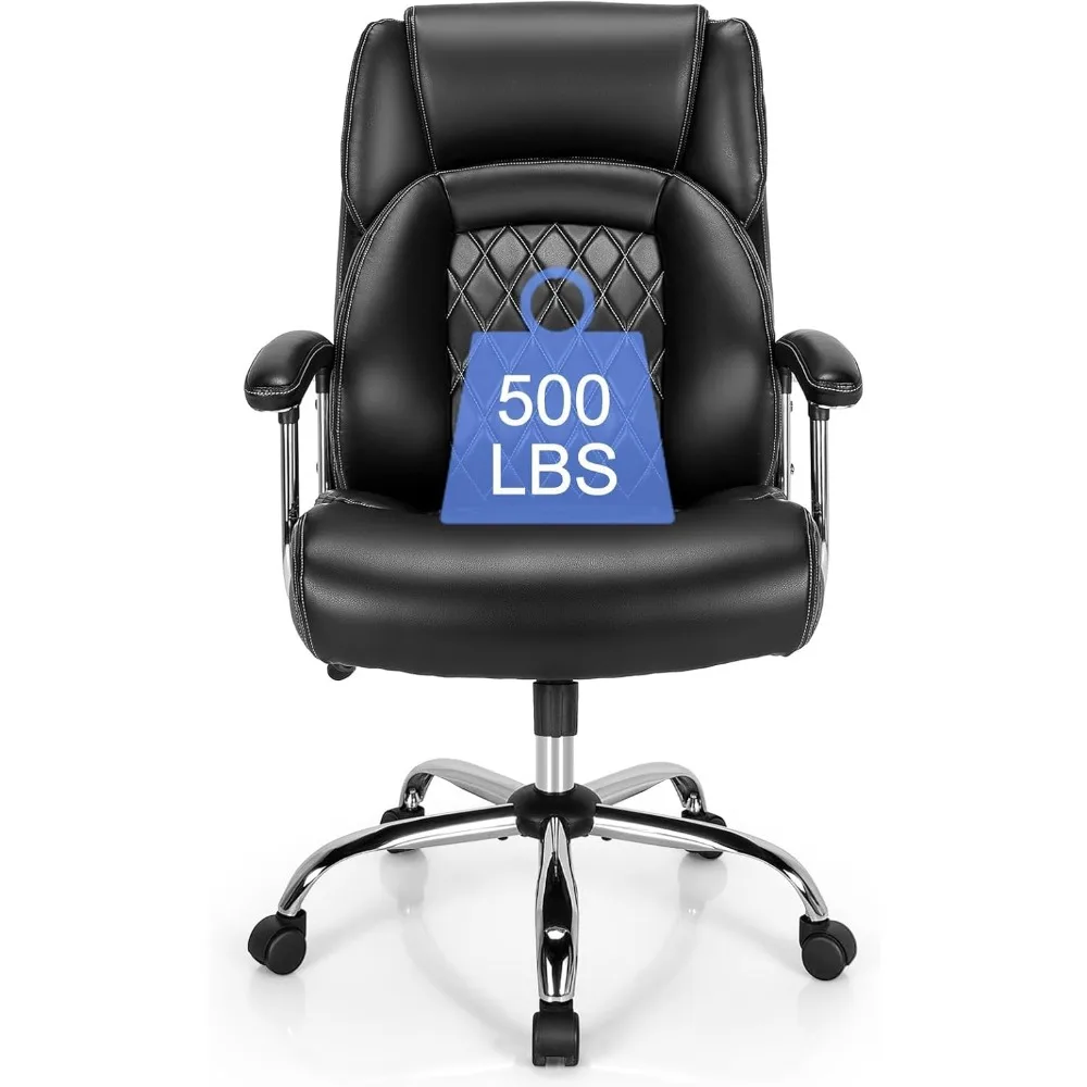 

Office Chair High Back Home Office Desk Chair Wide Seat Big and Tall Computer Desk Chair Comfortable Leather Manageria
