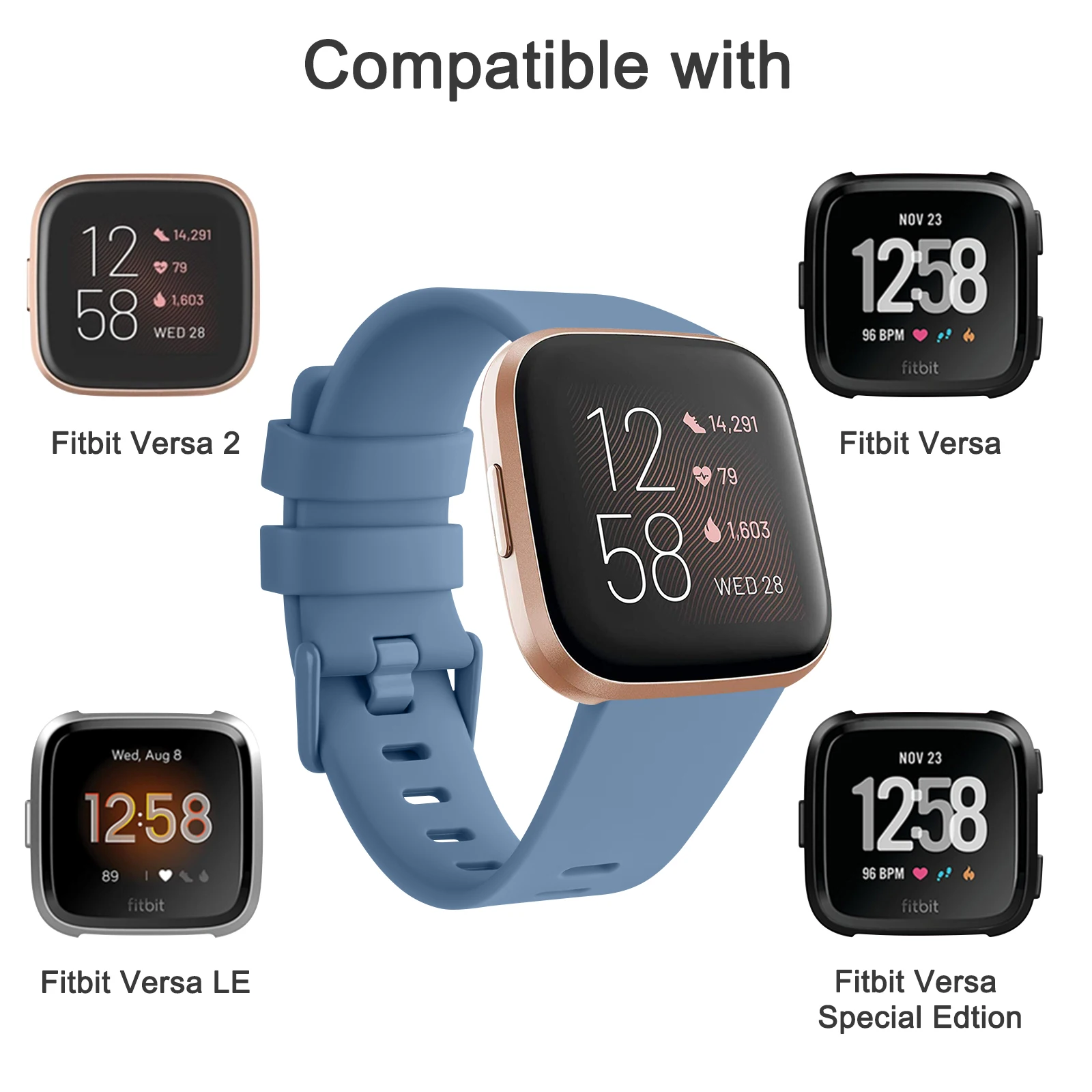 Fitbit Versa 2 1 라이트 스포츠 스트랩, TPU 시계 밴드, Fitbit Versa 2 1 라이트 팔찌 교체