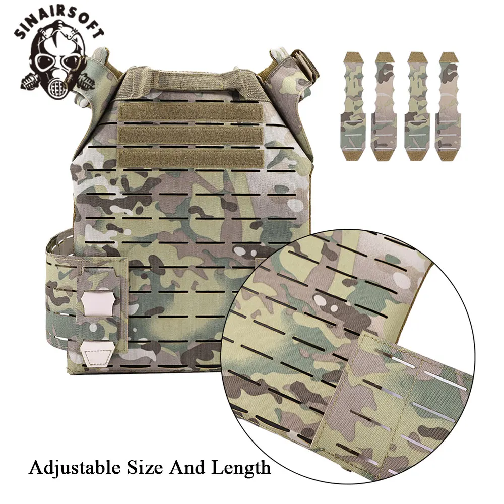 SINAIRSOFT Tactical Nylon Laser Cut Vest With Quick Release Security Molle Multi-camo Plate Carrier Chaleco Hunting Vests