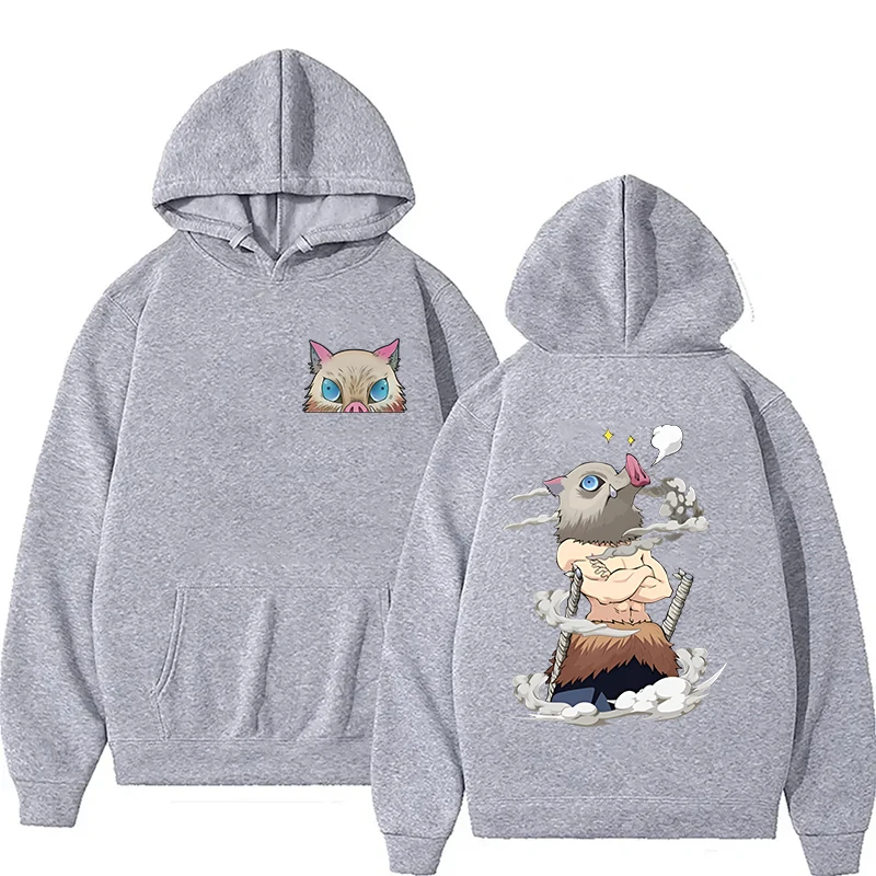 New Cute Fashion Hashibira Inosuke Printed Hoodie Autumn Winter Sweatshirt Loose Hoodie Personalised Anime Casual Top