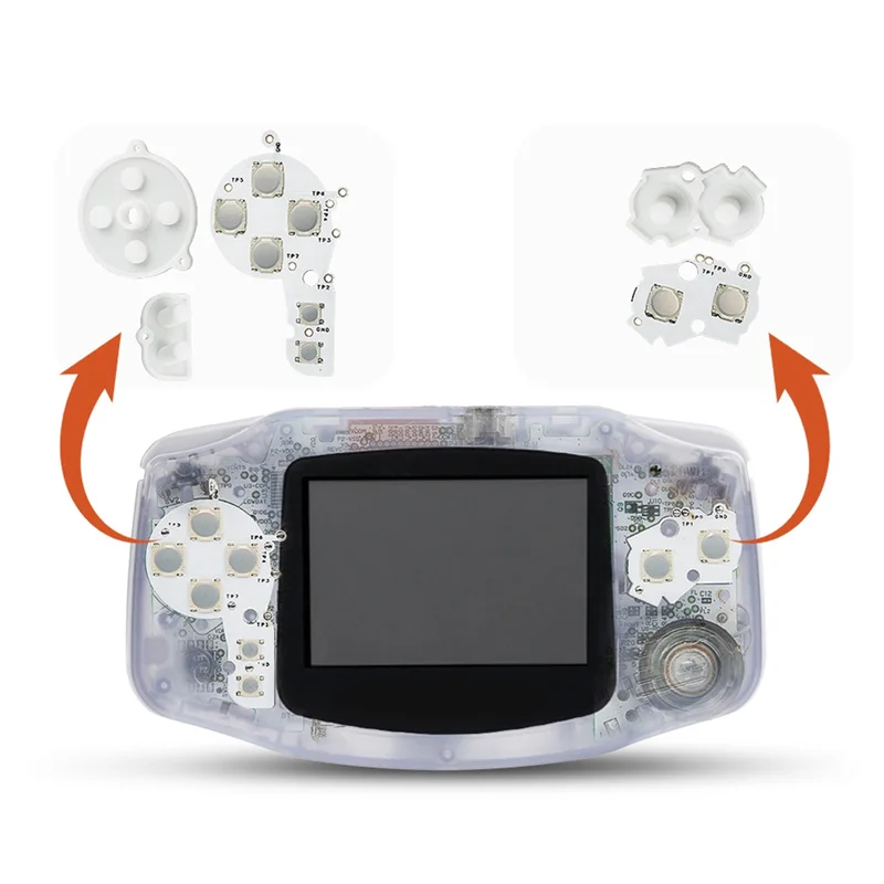ABSQ-For GBA Membrane Button Tactile Upgrade Modify Kit Button Replacement Repairs For GBA Console Accessories