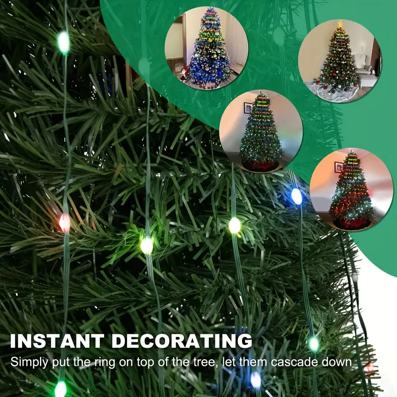Intelligente Weihnachtsbaum-Lichter, 400 LEDs, USB 5 V LED-Lichterkette, DIY APP-Steuerung, Lichterkette, Girlande, für Weihnachtsbaum-Dekoration