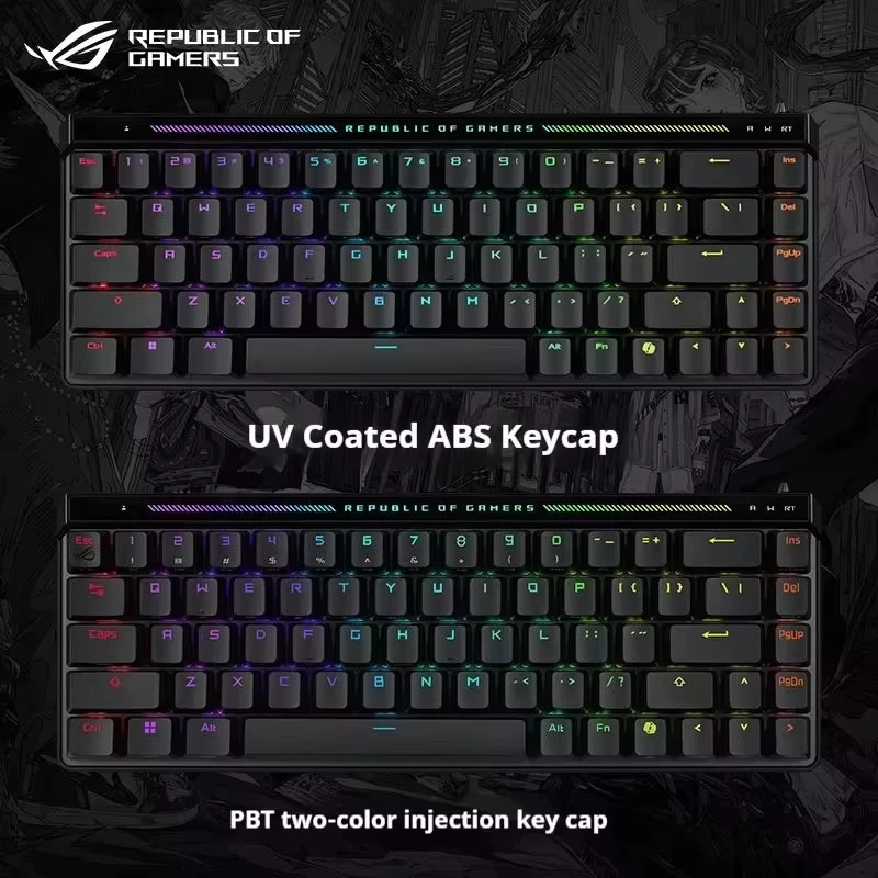 ROG Falchion ACE HFX Magnetic Switch 8K 65% Wired ABS Gasket FPS Keyboard for Laptop UV Rt Trigger New USB Mechanical Desktop