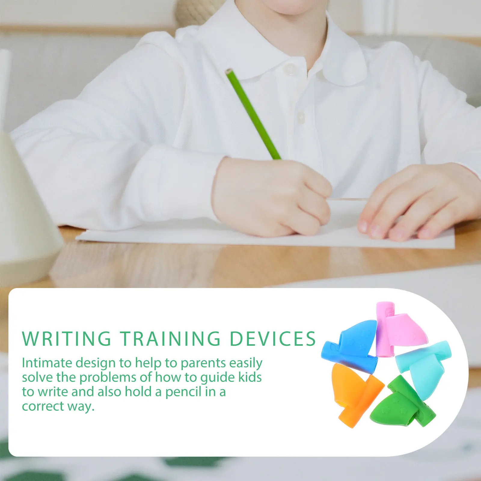 10Pcs Pencil Holder Silicone Writing Corrector Ergonomic Grip for Proper Pen Holding Posture Writing Training Device