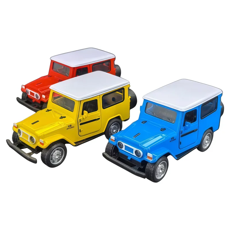 1:36 Style Alloy Off-Road Car Model Reaction Alloy Toy Openable Simulation SUV Car Collectible Gift - view 2
