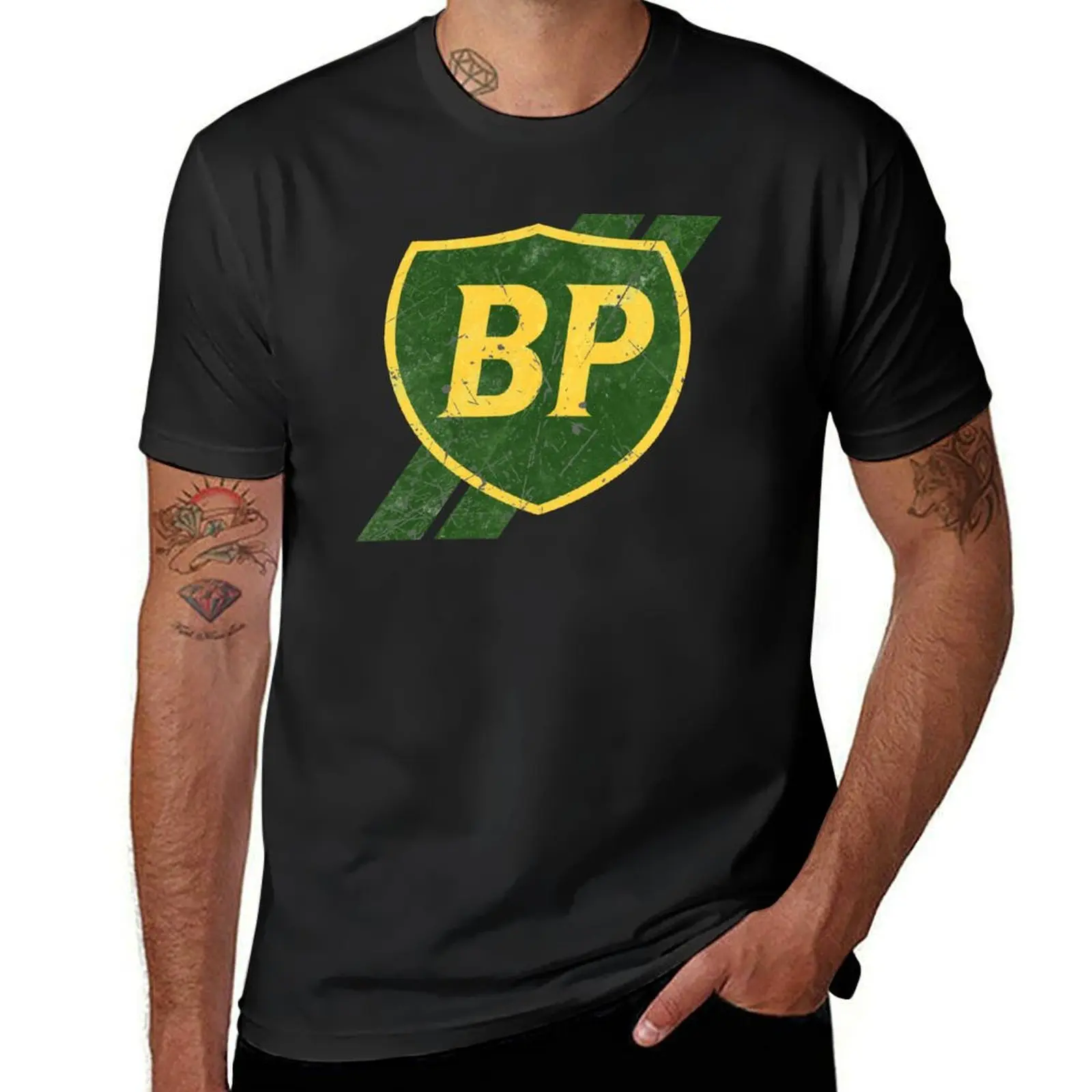 

BP Oil British Petroleum Vintage Gas Station T-Shirt summer clothes boys whites anime clothes oversizeds mens t shirt
