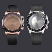 39mm Silver Rose Gold Vk63 Case Multi-Functional Sapphire Quartz Watch Case Chronograph Watch Accessories For Fit VK63 VK64 Move