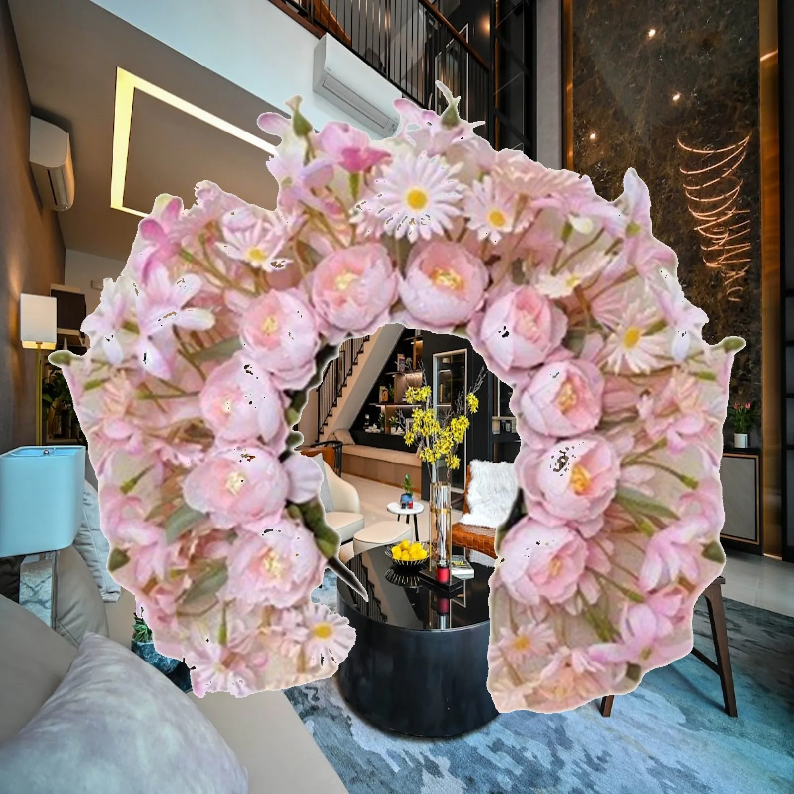 Han Chinese Flower Wreath Headband Costume Parts Elegant Hair Accessory for