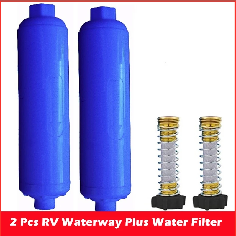 

RV/Marine Water Filter with Flexible Hose Protector, Greatly Reduces Bad Taste, Odors, Chlorine and Sediment in Drinking Water