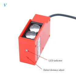 5 Meters Diffuse Reflective Photoelectric Switch DC NPN OR PNP Infrared Motion Detector For Security Light Car Washing