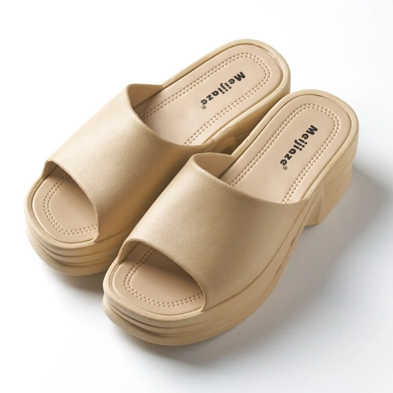 Summer Fashion Platform Sandals Outdoor Beach Walking Slippers Fashion Female Wedge Shoes Casual Mules Shoes Designer Slippers